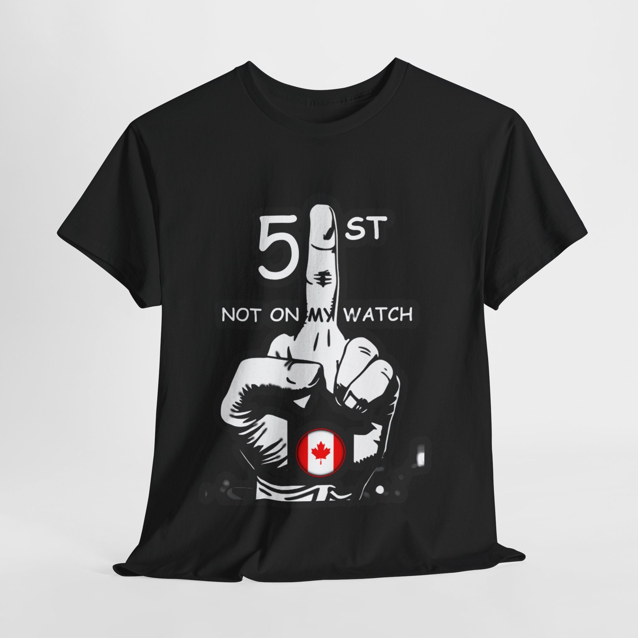 Keep Your Tinny Hands Off Canada 51st State USA Funny Trump Black T-shirt