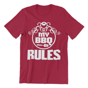 BBQ T Shirt Funny T Shirt for Men - I Would Like You To Meet The Foodie Crew t-shirt I Wantz It Large My BBQ Rules - Bousenberry 