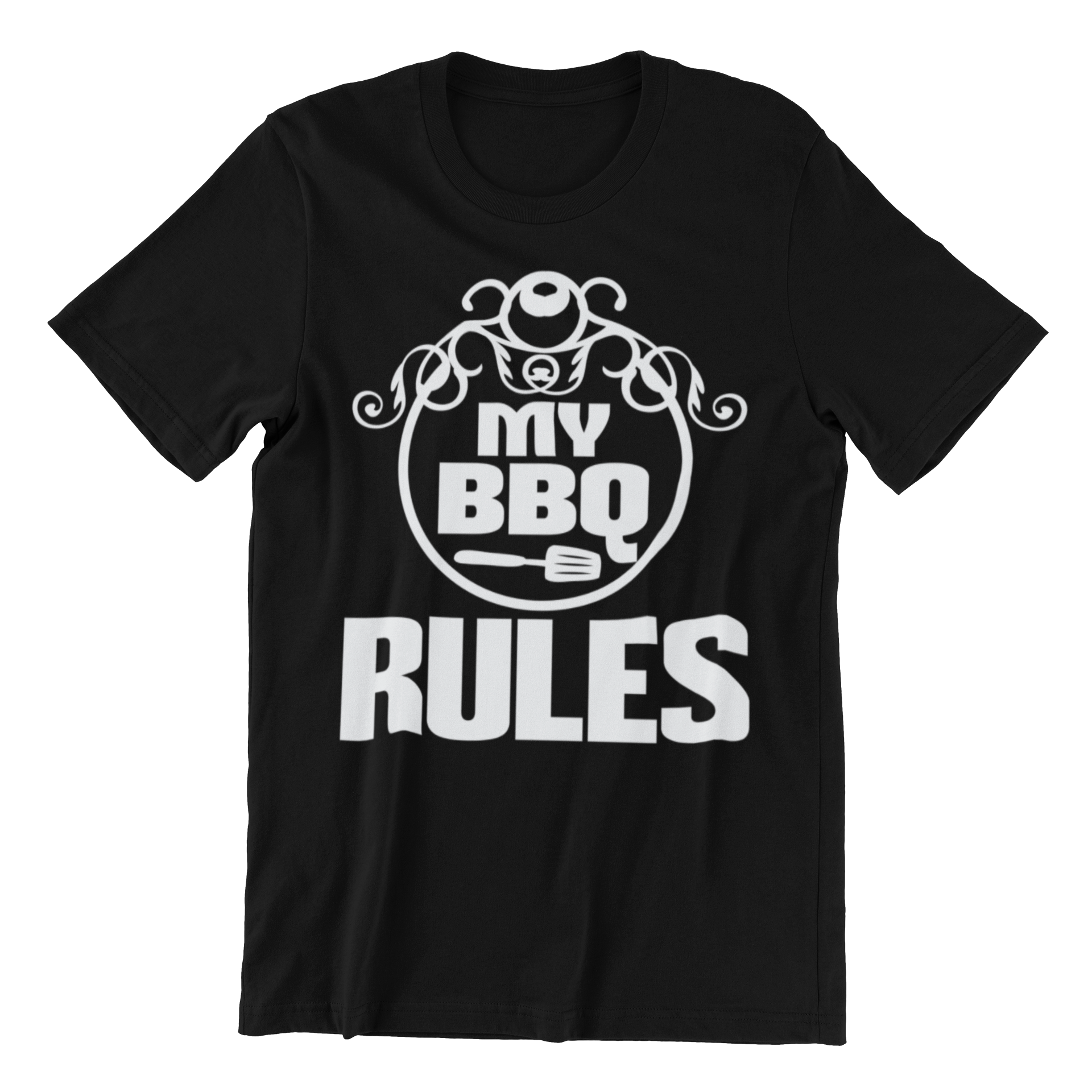 BBQ T Shirt Funny T Shirt for Men - I Would Like You To Meet The Foodie Crew t-shirt I Wantz It Large My BBQ Rules - Black 