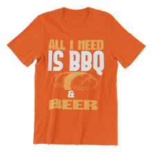 Cargar imagen en el visor de la galería, BBQ T Shirt Funny Tshirt for Men - All I need Is BBQ and Beer tshirt I Wantz It Large All I need Is - Carrot 
