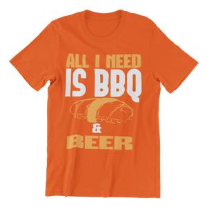 BBQ T Shirt Funny Tshirt for Men - All I need Is BBQ and Beer tshirt I Wantz It Large All I need Is - Carrot 